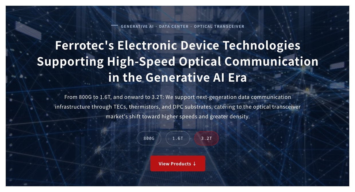 Ferrotec's Electronic Device Technologies Supporting High-Speed Optical Communication in the Generative AI Era - View Products